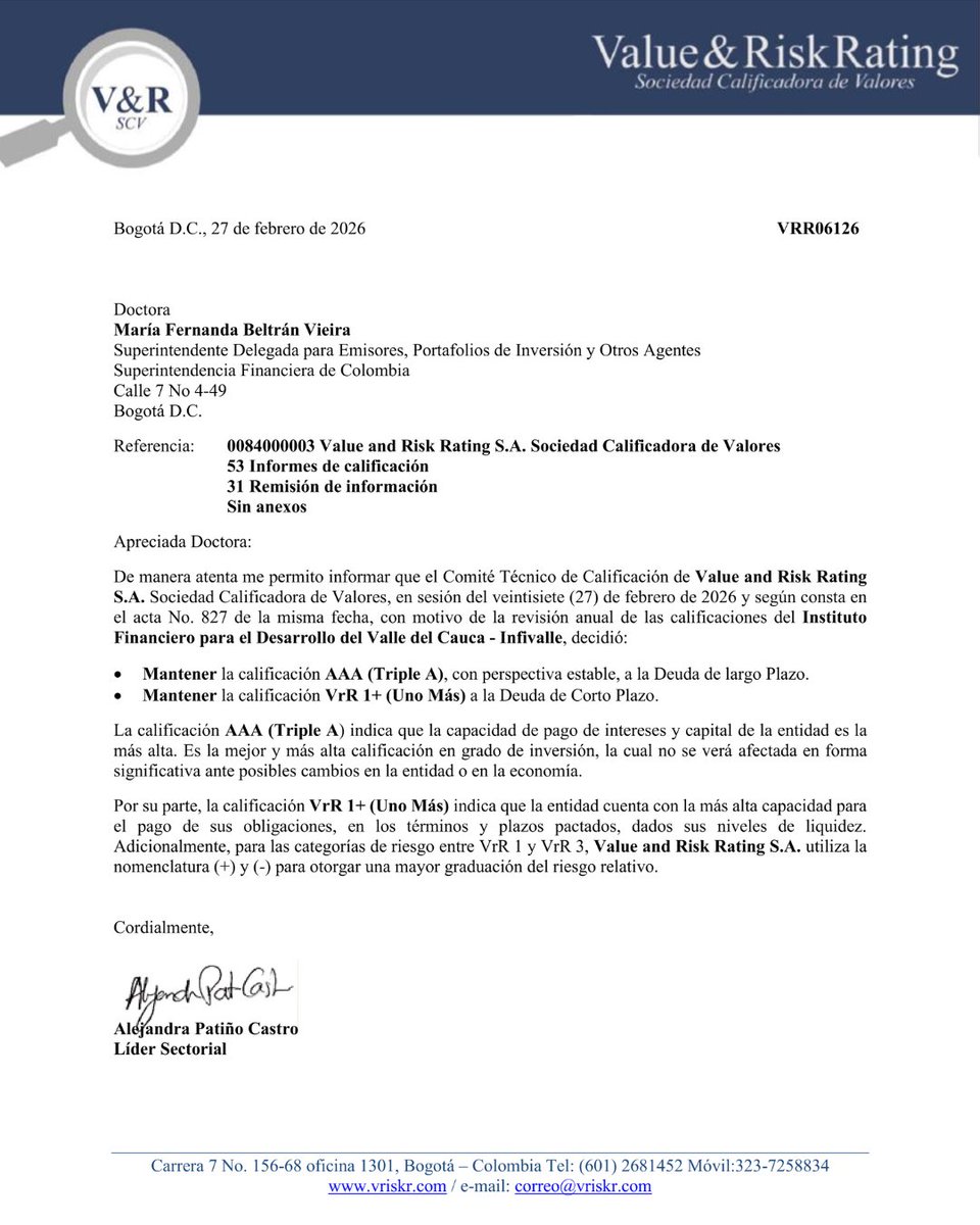 Infivalle - Banca Pública Regional tweet media