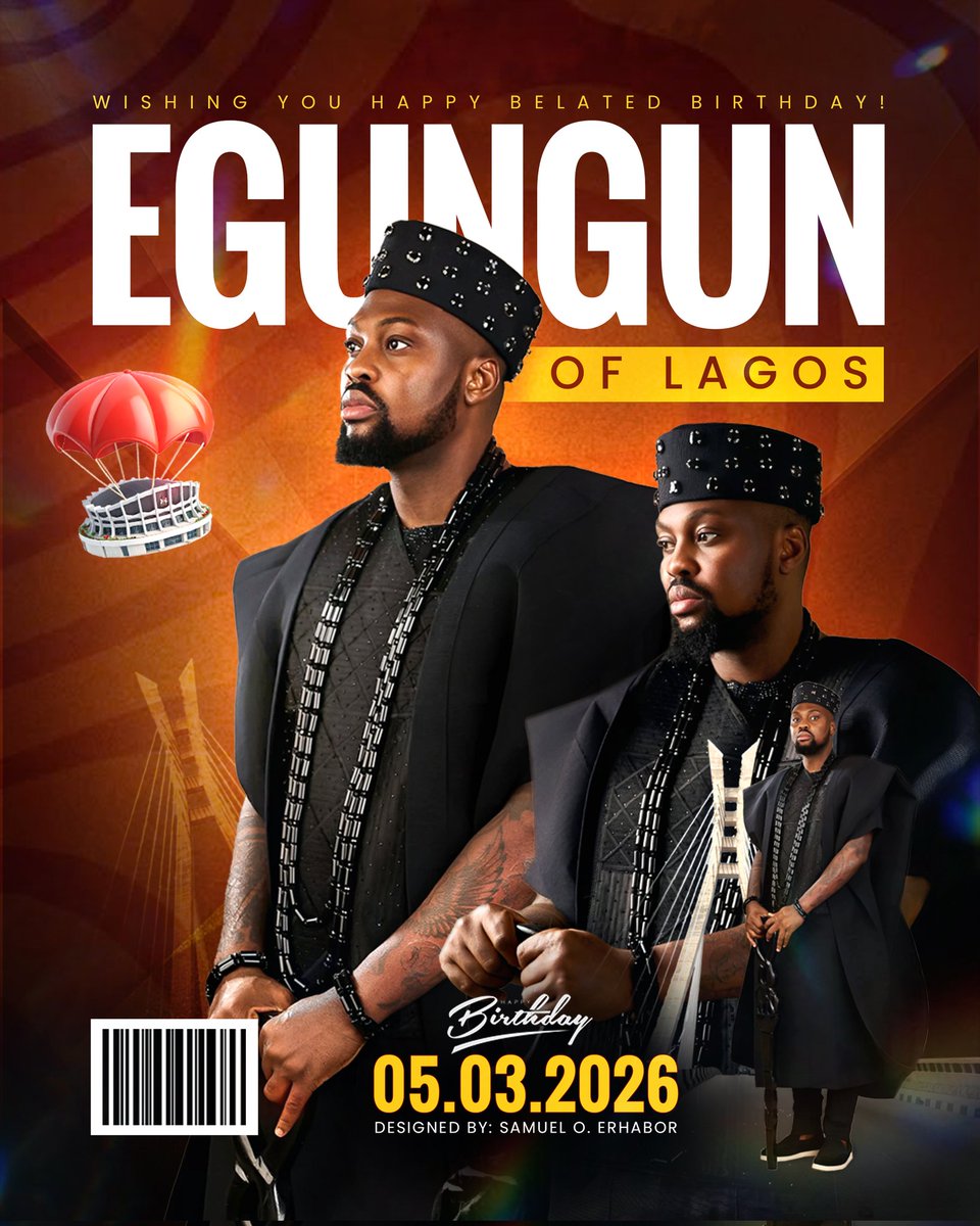 samtexhub's tweet image. Happy belated birthday Egungun of LAGOS🎉

I tried to do something different this time around and here you have it, a magazine cover, working on my layout, hierarchy and colour combination. Indeed growth is a continuous process🔥

#graphicdesigner #graphic #flier #flierdesign