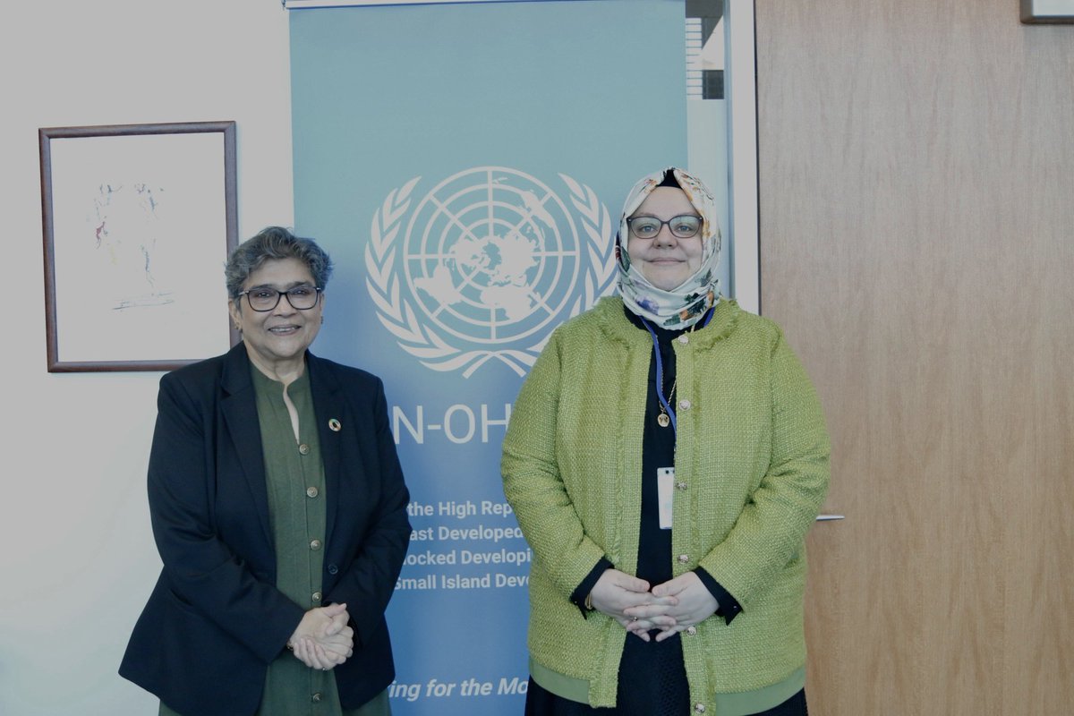 USGRabab_UN's tweet photo. Excellent discussion with @sesric Director General @ZehraZumrutS on strengthening collaboration on data, statistics & capacity-building to support evidence-based monitoring of the #DPoA,#APoA & #ABAS.I look forward to @sesricโs partnership as we deliver for #LDCs, #LLDCs & #SIDS. https://t.co/GHNnesUqsy