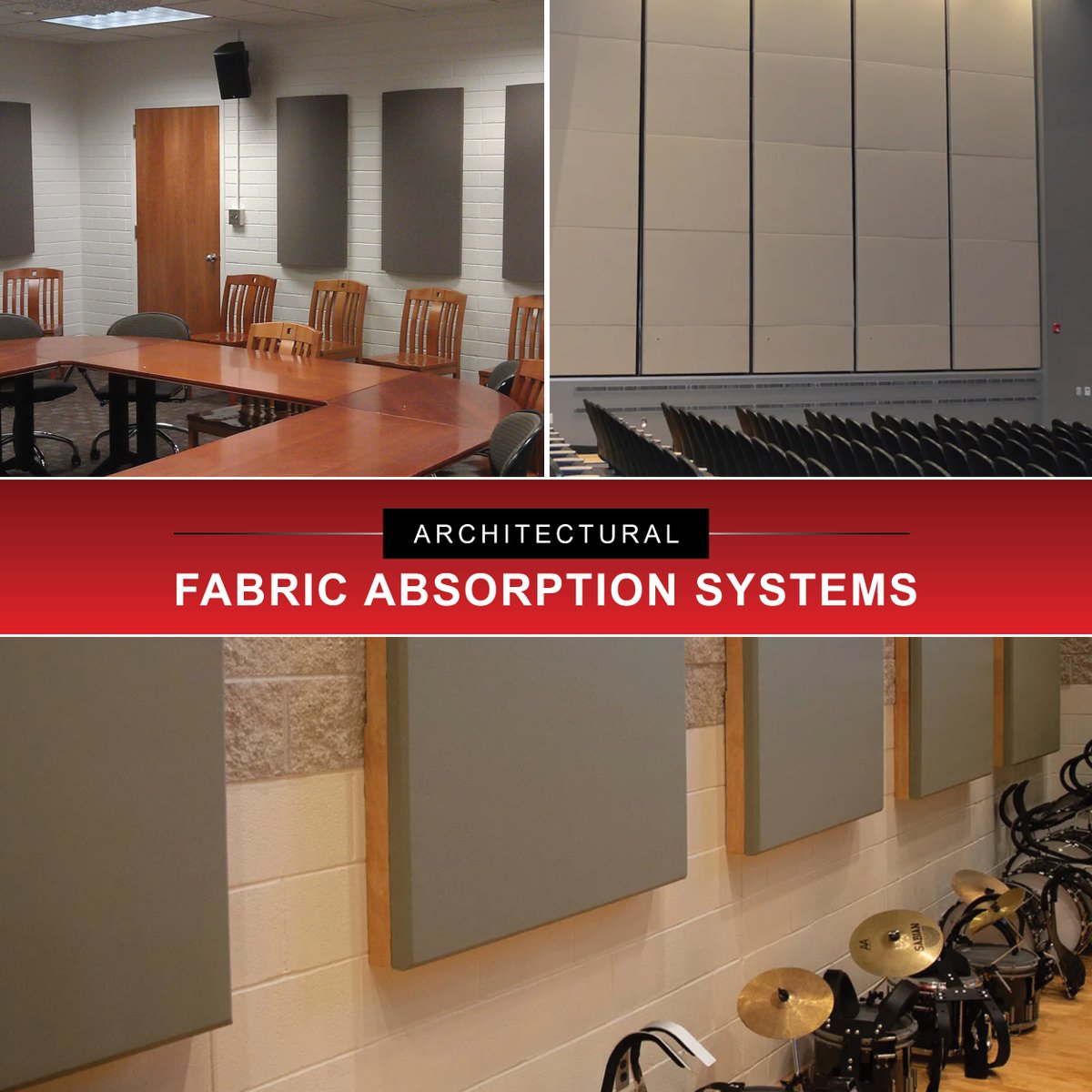 Manage sound with RealAcoustix Fabric Absorption line.  

Wall, ceiling, or portable solutions reduce reverberation, improve clarity, &amp; create balanced spaces.

Customize with styles, configurations, &amp; fabrics. 

🔗hubs.ly/Q045S_4k0

#FabricAbsorption #RAX #NoiseControl