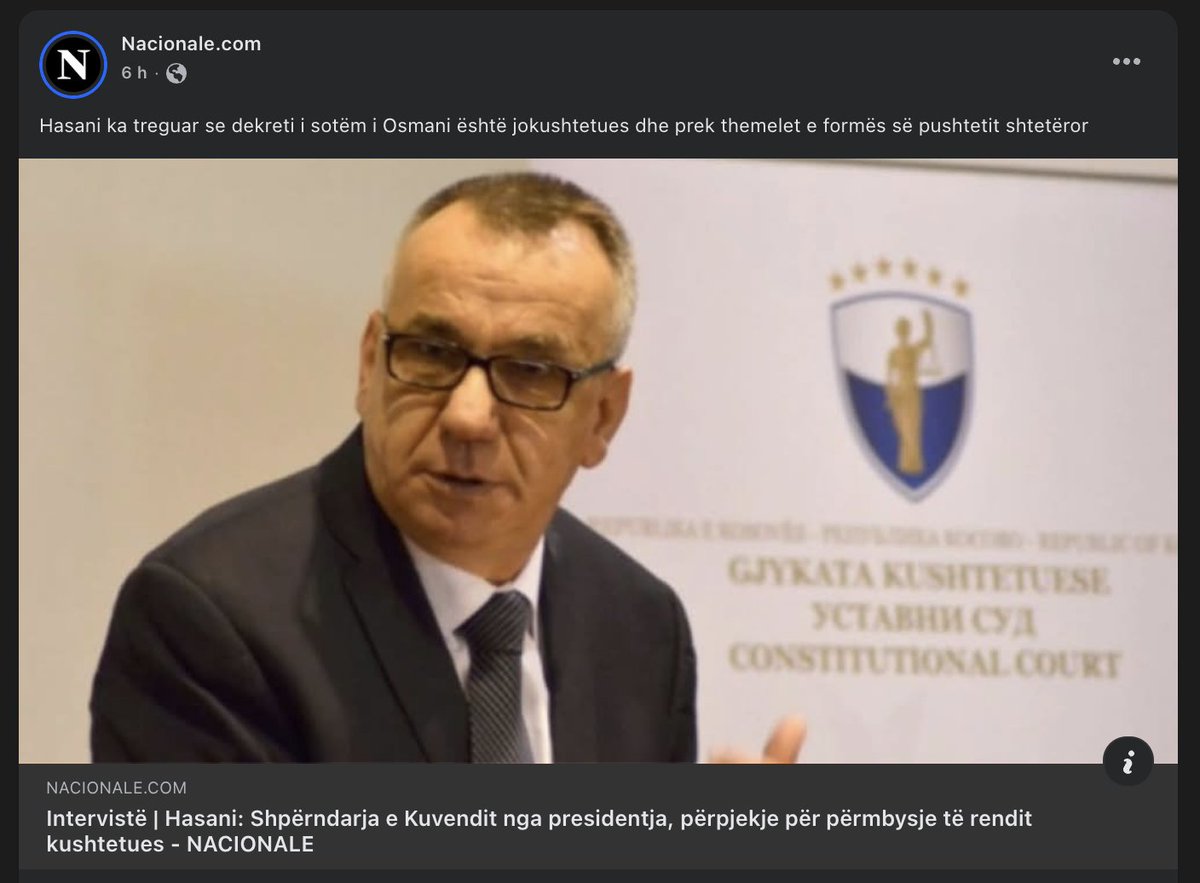 ish kryetari i kushtetueses E.H. e vërtetoi plotësisht analizën time që e kam shtjelluar prej javësh

tre fakte absolute e rrëzojnë këtë dekret: 

një, afati 60 ditor i kuvendit ka filluar të rrjedhë saktësisht me nisjen e procedurave të votimit në seancë

dy, shkelja e afatit 30