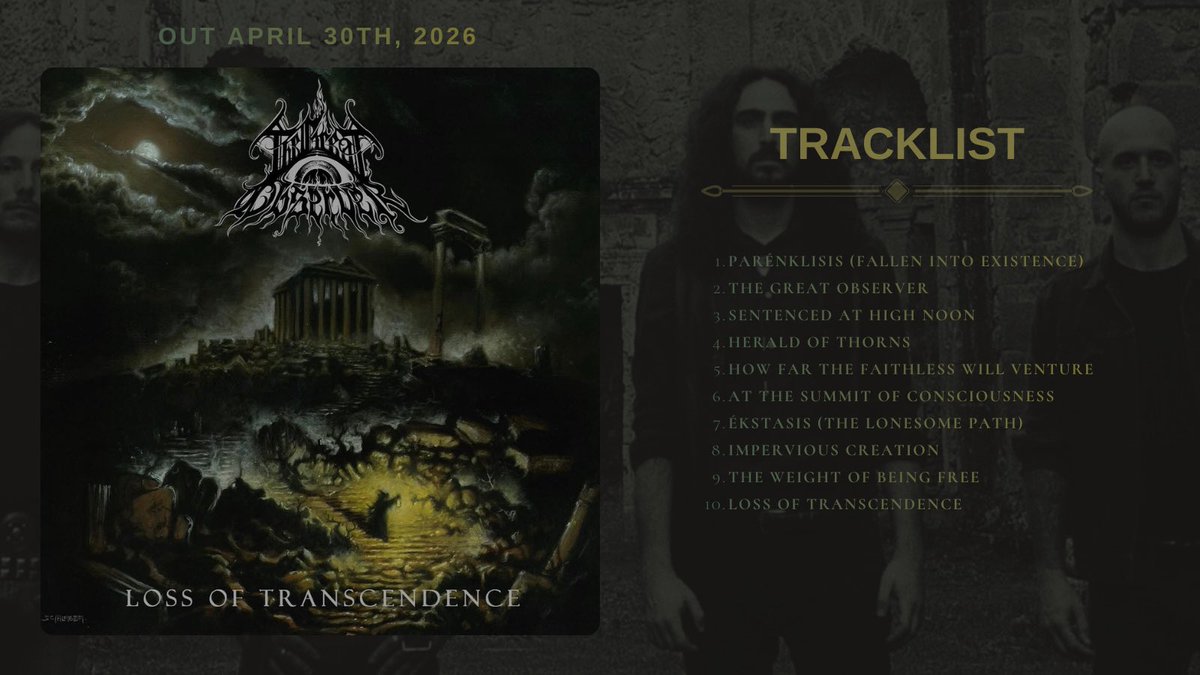 Defstar666's tweet photo. 🔜 THE GREAT OBSERVER - Loss Of Transcendence
🗓️April 30, 2026
🏷️BlackSeed Production
https://t.co/oDNe9I5azg
#TheGreatObserver #italian #deathmetal #blackmetal https://t.co/bxhaDEYEkO
