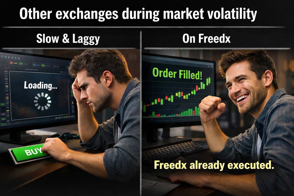 Nothing hit hard as the frustration of loosing entry points because of lagging platform 😂😂😂
One reason I love <a href="/Freedx/">Freedx</a>