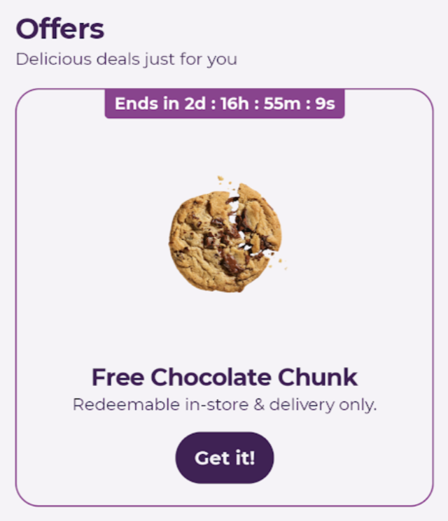 Pricerrors's tweet photo. FREE INSOMNIA COOKIE 🍪 ENDS MARCH 9TH

Sign into their rewards account (free) and head to Rewards.

Claim in-store or by delivery.

https://t.co/TKQmaqXPmF #ad