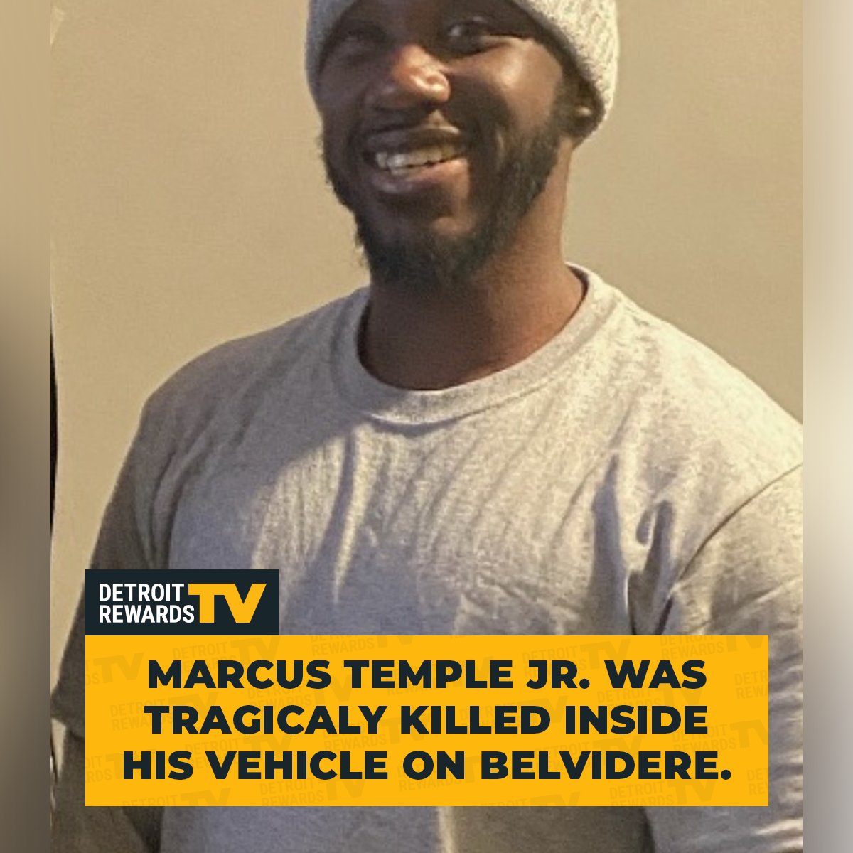 💵 REWARD: $5,000💵

Do you know who killed Marcus Temple Jr? On 12/11/23 Marcus was killed inside his car in the 5300 block of Belvidere. Call 1-800-SPEAKUP or visit DetroitRewards.TV to submit your tip. 

Case number: 2312110361

#DetroitRewardsTV