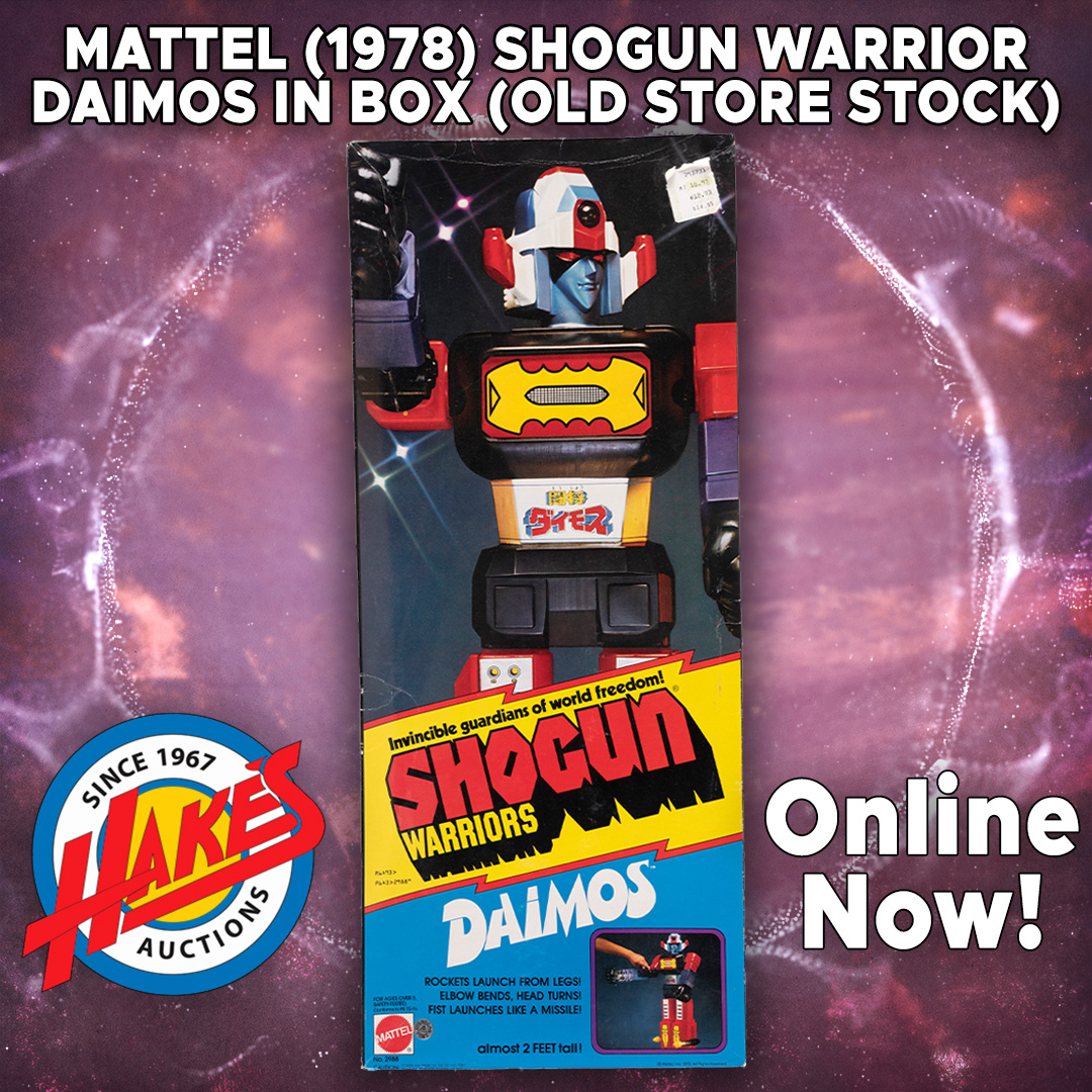 HakesAuctions's tweet photo. Shogun power unleashed! This 1978 Mattel Shogun Warrior Daimos is among the many we have up for bid over at https://t.co/G1mE99jTaq! Ends March 25!
Check it👉 https://t.co/wCKfv3zeyO
#ShogunWarriors #Daimos #ActionFigures #HakesAuctions https://t.co/aJrondobsv