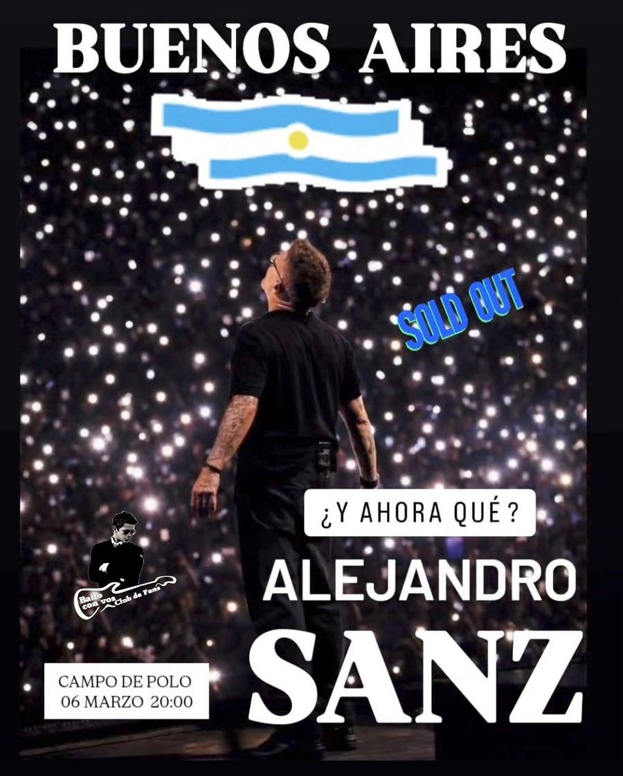 Hoy es el gran día #BuenosAires Ale y su hermosa banda dirán presente. Y ahi estará #BailoConVos 
Que tengan todos una gran noche! #SanzEnArgentina #GiraYAhoraQué #BailoConVosPresente
<a href="/AlejandroSanz/">Alejandro Sanz</a>