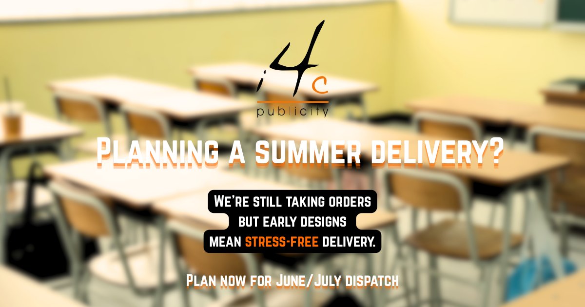 Planning a summer leavers’ delivery? 🎓

We’re still taking orders — but early designs = stress-free dispatch ✅

⏳ 4–5 week lead time
📩 DM us or get started here: i4cpublicity.co.uk

#i4cpublicity #BrandedMerch #PromotionalProducts