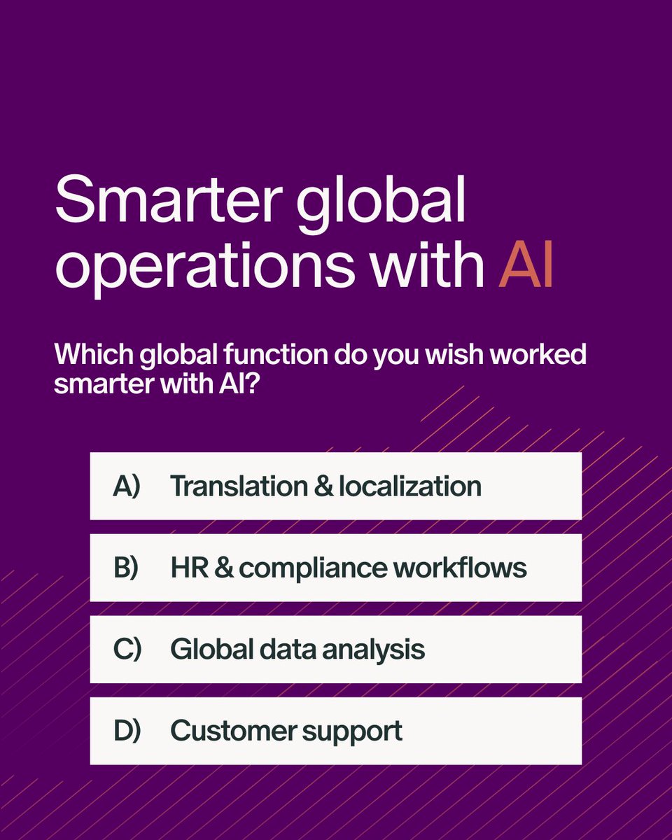 AI isn’t just about moving faster — it’s about moving responsibly. Modern leaders are asking a bigger question: How can AI accelerate performance while humans safeguard the outcome?

If you could make one global function smarter with AI, where would you start?

Vote below ↓