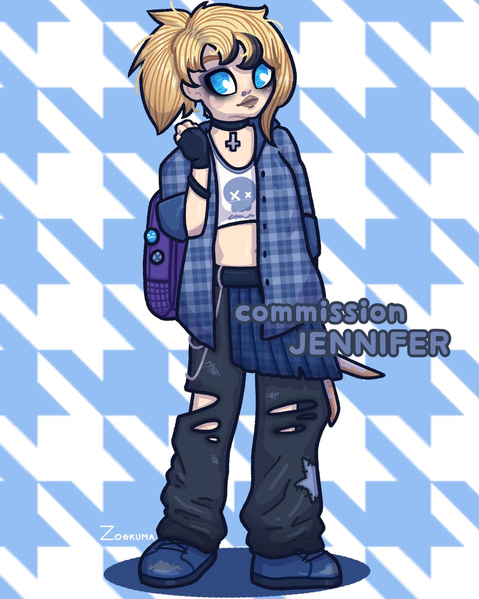 zoakuma's tweet photo. Commission I did a while ago~ Always such a joy to draw a character I've done before in a new outfit! 

I am still doing commissions, pls feel free to dm me for more info!!!

#commission #oc #ocart #kawaiiart #punk #streetfashion https://t.co/TE0BwwaP71