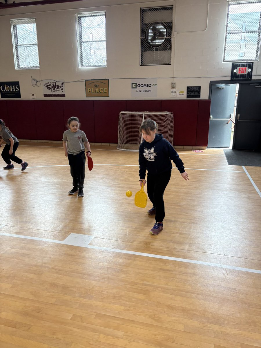MrsV_TeachCoach's tweet photo. Lifelong sports are SO important- learning a new game at SMK.. pickleball! Safe to say it’s a hit!! #LifelongSports #ElementaryPhysEd #PhysEd https://t.co/Uv8RJxLOIu