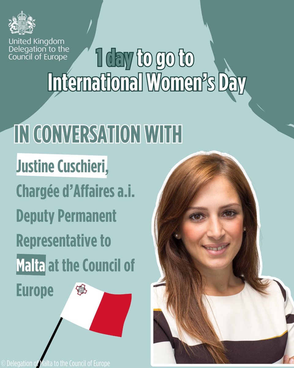 UKDelCoE's tweet photo. Our second speaker of the day is from @MaltaCoE  - 1️⃣ day to go before #InternationalWomensDay 🌟

Justine Cuschieri, Chargée d'affaires a.i, presents Malta's recent Presidency of the Committee of Ministers' priorities under a gender equality lens 🇲🇹

@coe @CoE_Women https://t.co/vIOetUEJJo