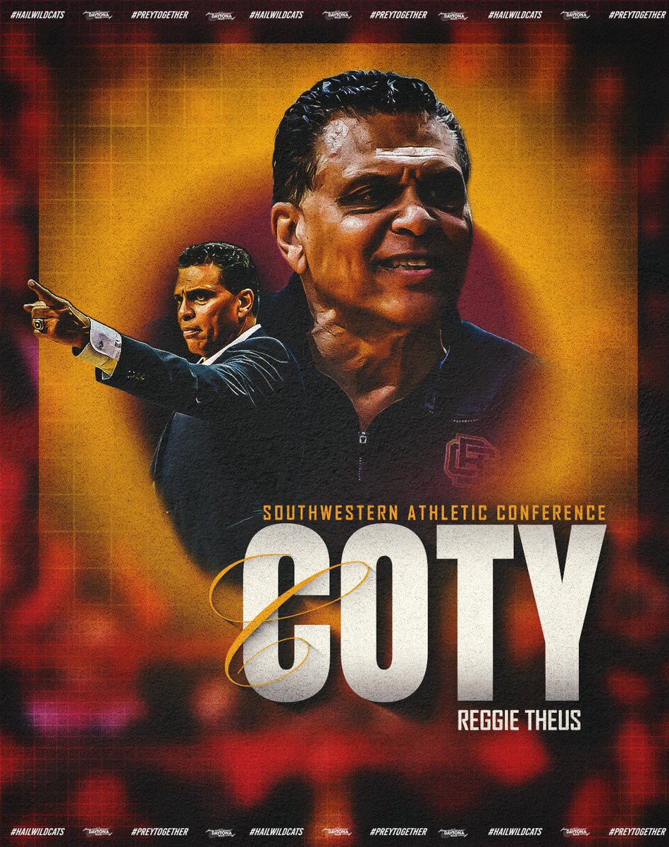 You can add Coach of the Year to his stacked resume!

Reggie Theus is your SWAC Coach of the Year!

#𝙃𝙖𝙞𝙡𝙒𝙞𝙡𝙙𝙘𝙖𝙩𝙨 | #𝙋𝙧𝙚𝙮𝙏𝙤𝙜𝙚𝙩𝙝𝙚𝙧