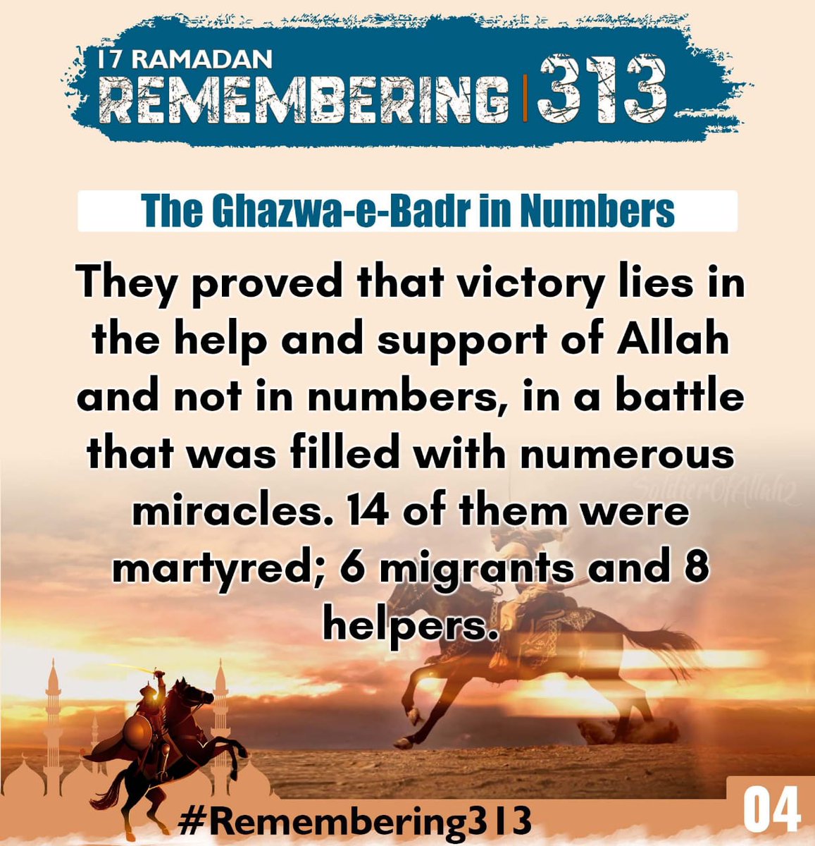 Abubaka22373084's tweet photo. The battle of Badr is the Day of Al-Furqan because Allah differentiated between truth and falsehood with the victory of His Messenger and the Muslims.
#Remembering313 https://t.co/xYGmHMZStk