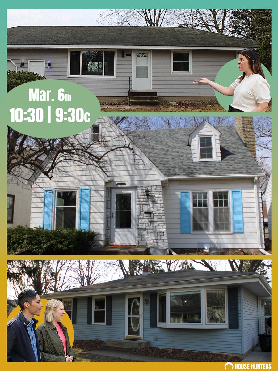 pietowntv's tweet image. Tonight on #HouseHunters✈️
Young buyers are leaving #LosAngeles to purchase their #FirstHome and start a family in #Minnesota. In the #TwinCities market, however, they're quickly learning that their dream of more space for less isn't adding up.

10:30|9:30c on @HGTV 🪟