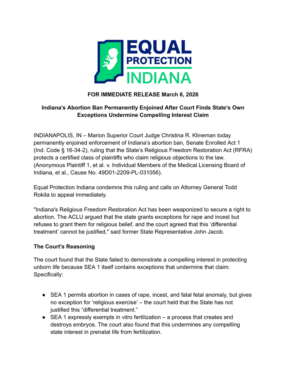 Equal Protection Indiana tweet media