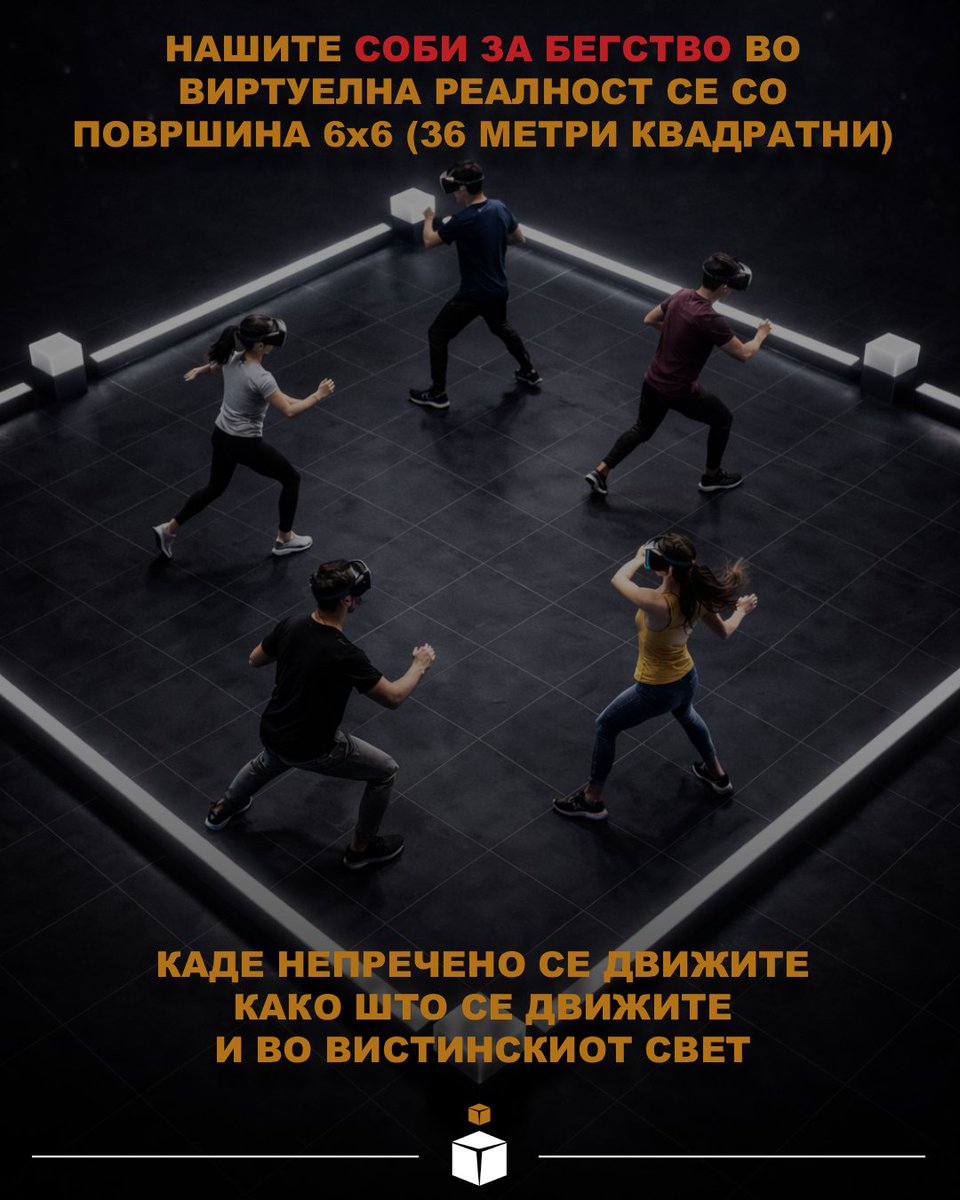 intetic_escape's tweet photo. Нудиме два типа на VR Escape Room искуства.

Едниот тип се VR соби со слободно движење, каде се движите во простор од 36 м², го гледате вашиот тим во виртуелниот свет и комуницирате исто како во реалноста.

👉 Резервирајте!

#vrescaperoom #vr #escaperoom #freeroam #inteticescape https://t.co/bD329WotjQ