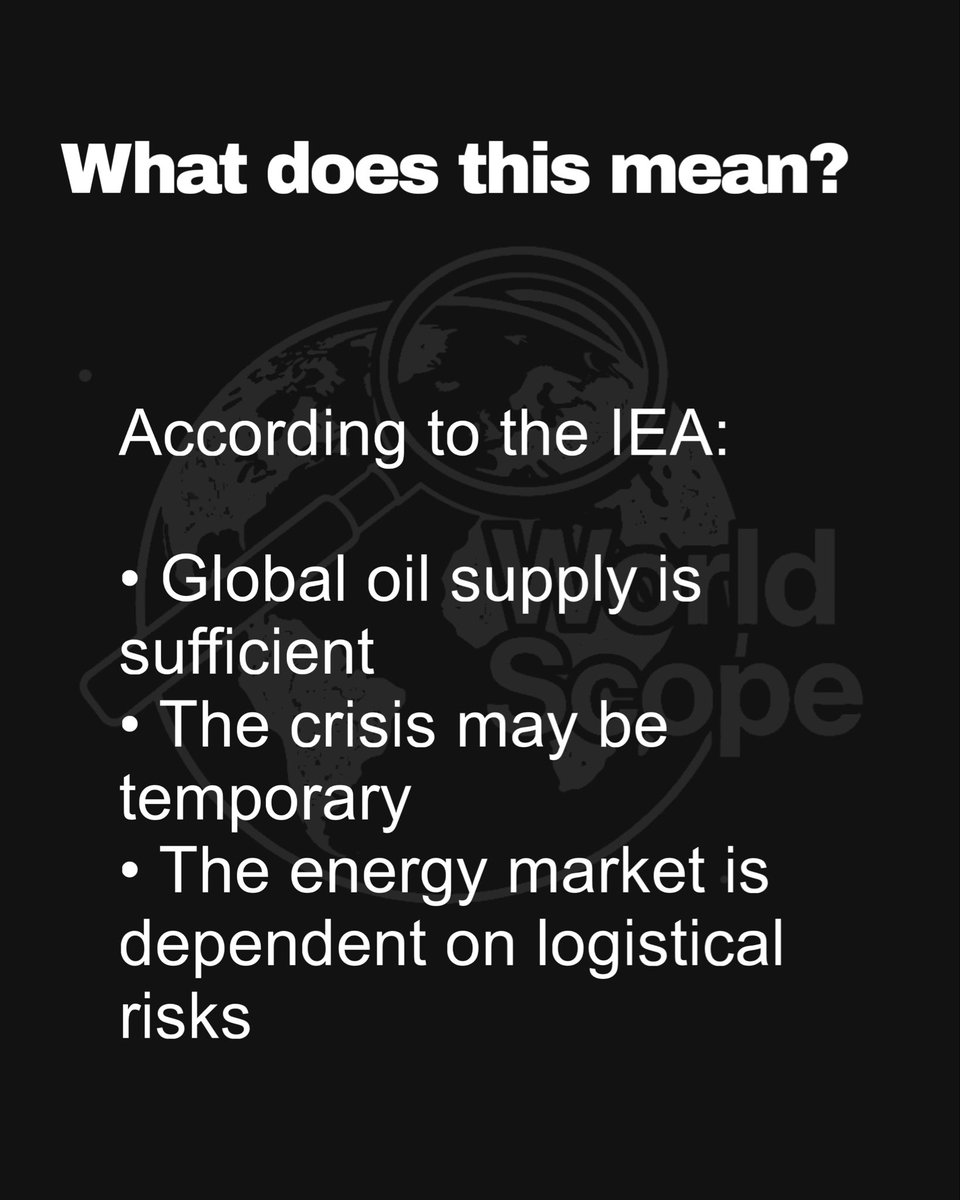 worldscopecom's tweet photo. 🌍 Global Energy Update

Fatih Birol:
Oil markets remain well supplied despite Middle East tensions.

Rising prices are mainly driven by logistics disruptions, not a global supply shortage.

#oil #energy #geopolitics #markets #worldnews https://t.co/EPOZdNy2WD