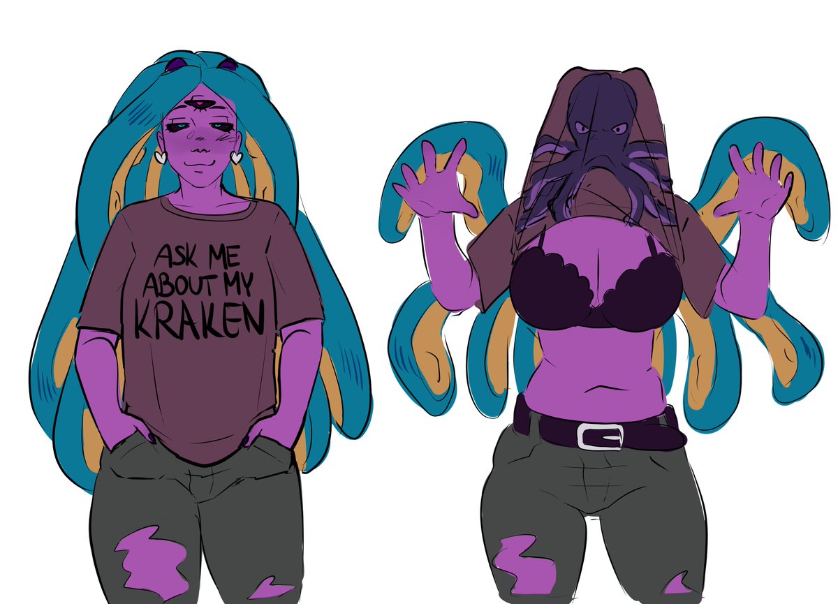 TikoChanX3's tweet photo. Ask her about her kraken 😁 #ocart https://t.co/ixhCP97ghP