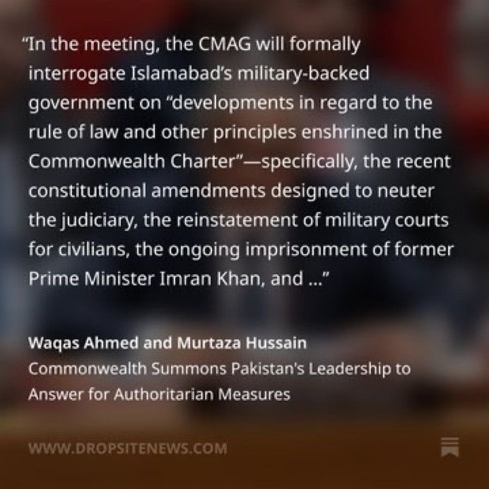 PTIofficial's tweet image. The Commonwealth Secretary-General Shirley Botchwey has summoned #Form47 PM Shehbaz Sharif to appear before the Commonwealth Ministerial Action Group (CMAG) on March 7th. 

“In the meeting, the CMAG will formally interrogate Islamabad’s military-backed government on developments