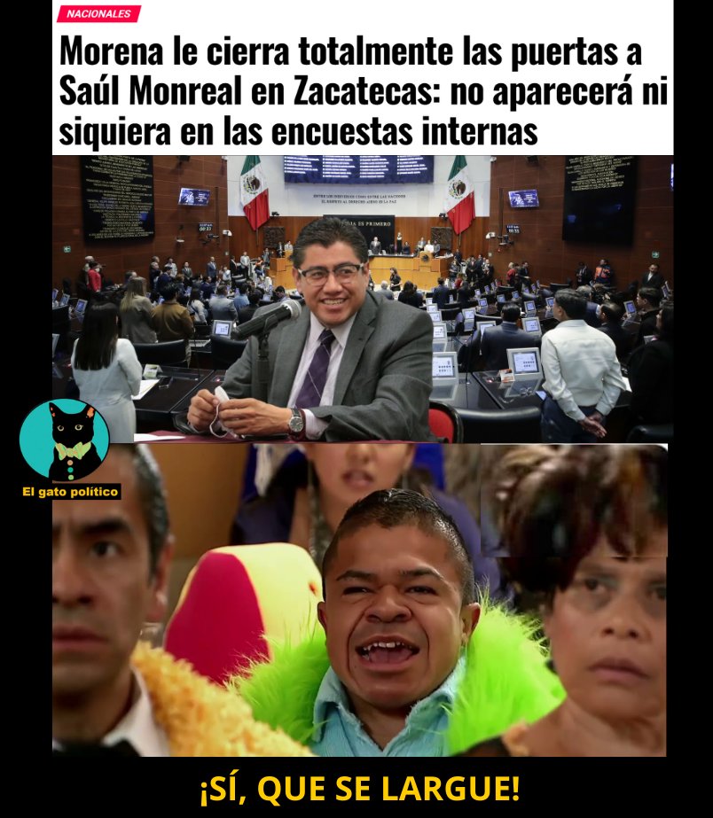 🔴​🔴¡Tómala! Uno menos.
#SaúlMonreal