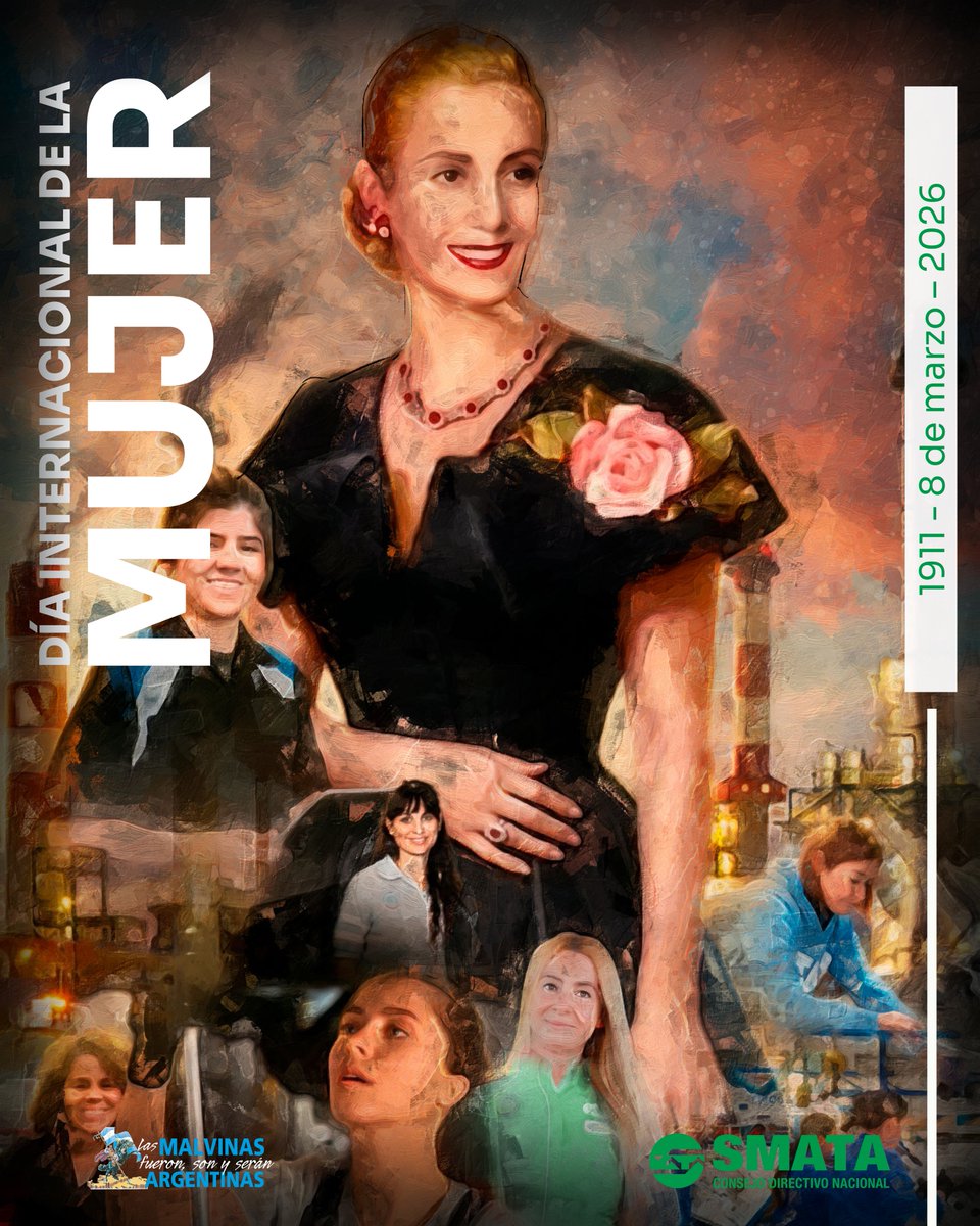 𝟏𝟗𝟏𝟏- 𝟖 𝐝𝐞 𝐦𝐚𝐫𝐳𝐨 - 𝟐𝟎𝟐𝟔
𝐃𝐢́𝐚 𝐈𝐧𝐭𝐞𝐫𝐧𝐚𝐜𝐢𝐨𝐧𝐚𝐥 𝐝𝐞 𝐥𝐚 𝐌𝐮𝐣𝐞𝐫

El 8 de marzo se conmemora el Día Internacional de la Mujer por la lucha de las mujeres por los derechos laborales que tuvo su enclave en sucesos históricos trágicos.

En Argentina,