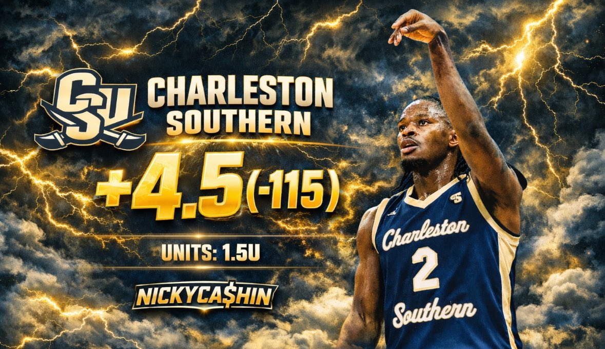 Early CBB 🏀

Charleston Southern +4.5 (-115) 1.5U

22-14 (61%) Last 36 CBB Free Plays 📈

❤️ = Riding with Nicky