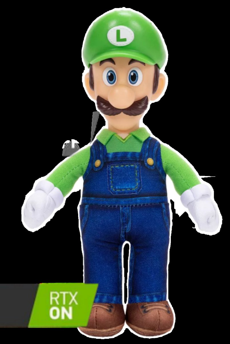MLRaVM's tweet photo. Am I going crazy or does the #SuperMarioGalaxyMovie Luigi Plush look like a higher res version of Kellytoy Luigi https://t.co/SQmi34zL7n