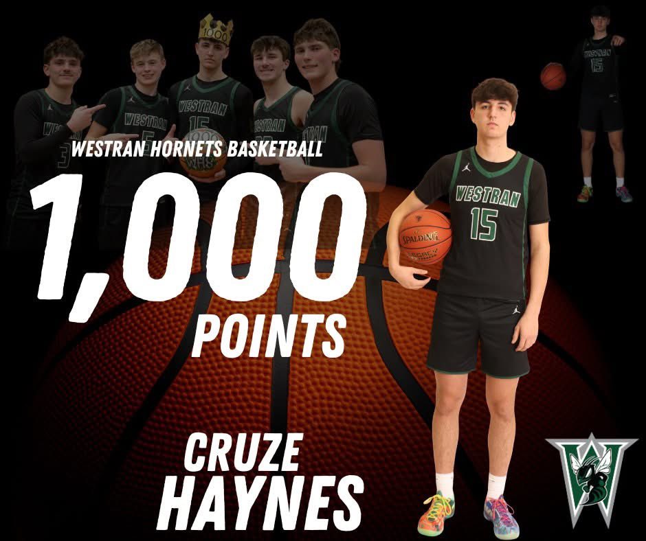 MOUnitedHoops's tweet photo. 1,000 POINTS. 💯🏀

Huge congratulations to Cruze Haynes on surpassing the 1,000 career point milestone for the Westran Hornets.

Proud to have him represent MO United the right way.

More buckets coming… this is just the beginning.

#MOUnited #1000PointClub #MidMoHoops https://t.co/UNNopJQe3I