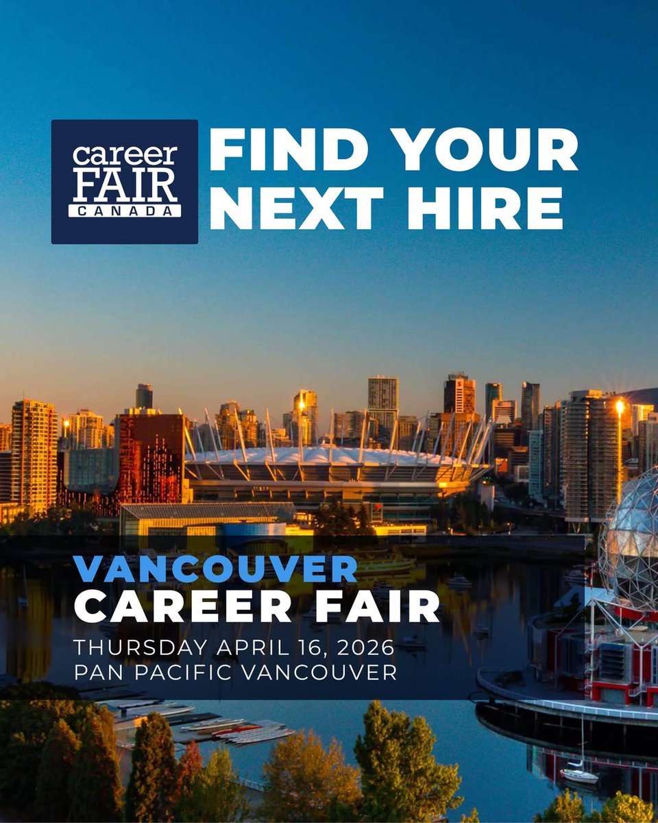 MediaClassified's tweet photo. Are you looking for talented individuals to join your team? #Vancouver Career Fair Canada event is the place to be on April 16, 2026. Connect, get resumes and hire on the spot at the Pan Pacific Vancouver. Click on the link to register for your booth. https://t.co/gZnTNr1dBB https://t.co/VdVql1vL7K