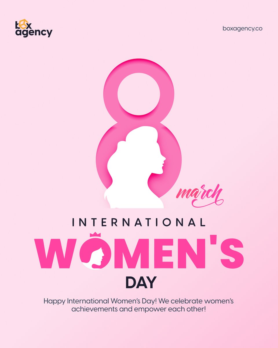 BoxagencyCo's tweet photo. Happy International Women’s Day.

Today we recognize the creativity, dedication, and leadership that women bring to every industry. 

Box Agency celebrates the women who lead, create, and make a lasting impact every day.

#InternationalWomensDay #WomenInBusiness #BoxAgency https://t.co/yMIw8bjixX