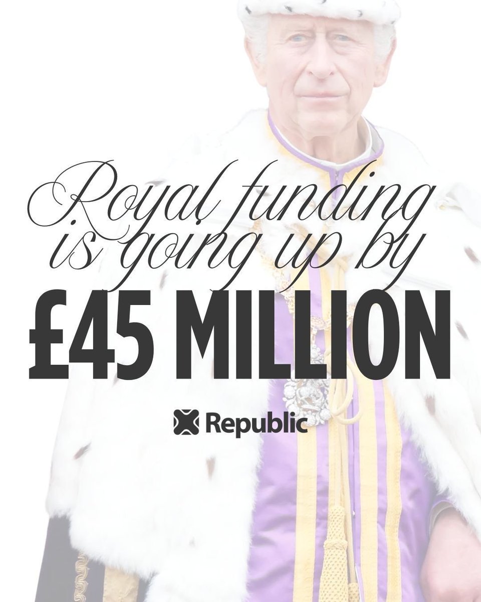 £45 MILLION funding boost for royals while we can't heat our homes. Winter fuel allowance stripped, NHS crumbling, kids in poverty. But sure, Charles needs new helicopters and palace plumbing. Absolute joke. Sort your priorities out. 💷👑🔥 #AbolishTheMonarchy
