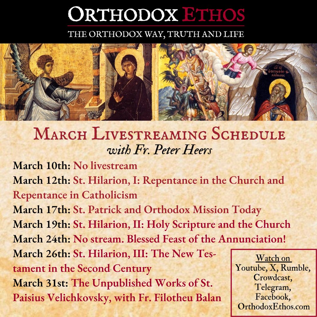 Mark your calendars! Livestreaming schedule for the month of March.