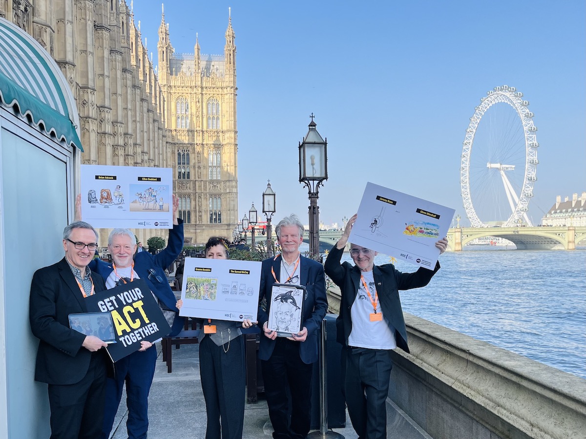 Last Wednesday <a href="/procartoonists/">Procartoonists</a> were back in the House of Commons supporting our friends at <a href="/whalesorg/">Whale and Dolphin Conservation (WDC)</a> with their campaign to enforce the ‘Animals (Low-Welfare Activities Abroad) Act’ more details on our day and the campaign here:
procartoonists.org/cartoonists-in… 🦁🐯🐵🦍🐘🐻🐋🐬