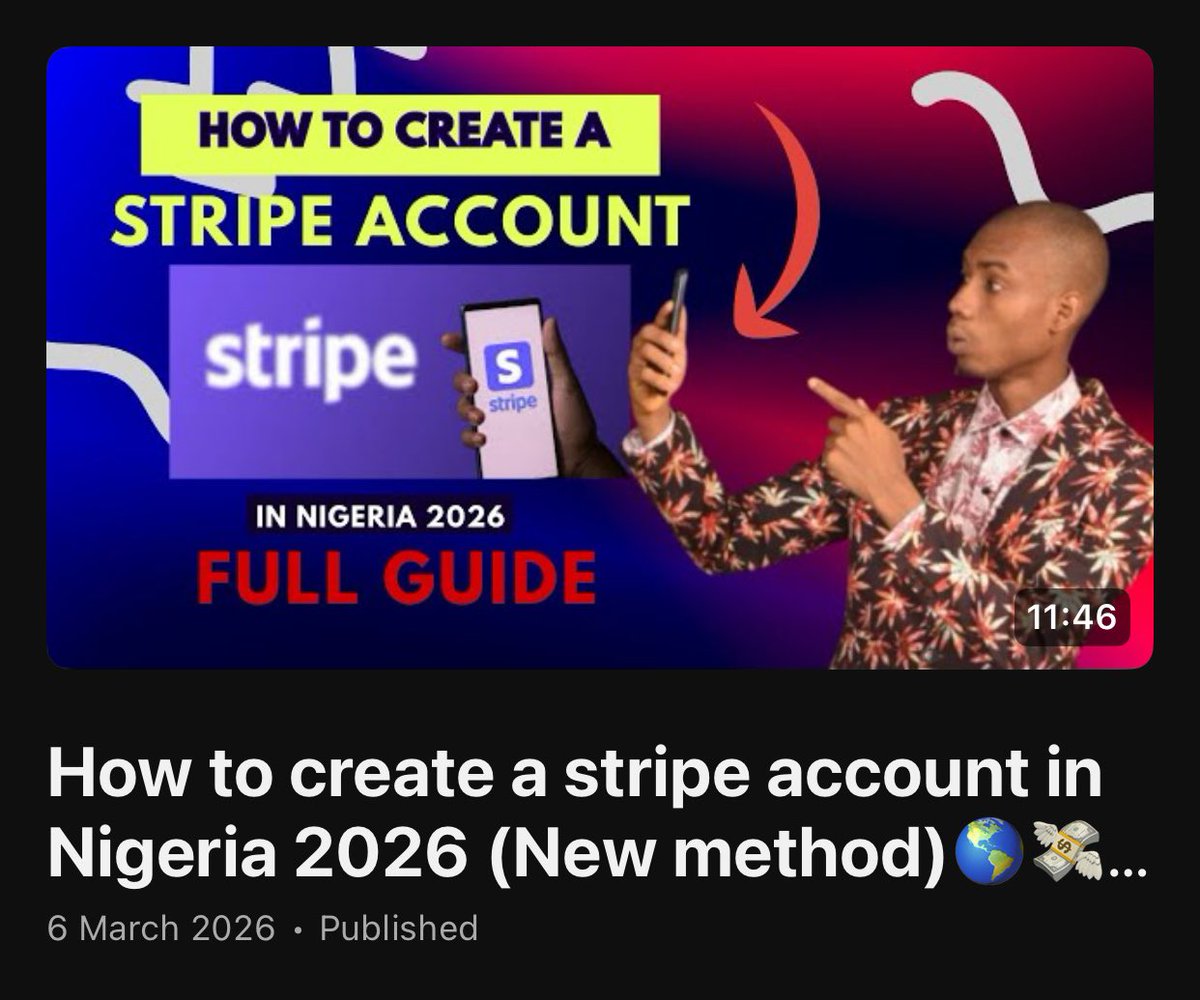 remotemondays's tweet image. How to Create a Stripe account In Naija

Full Video Uploaded on YouTube

Before you go ahead with the video, remember you need to have an approved Leul ai account and a grey account (US bank account  Detials)

Link to leul Ai: luel.ai/waitlist

Link to Greyco: