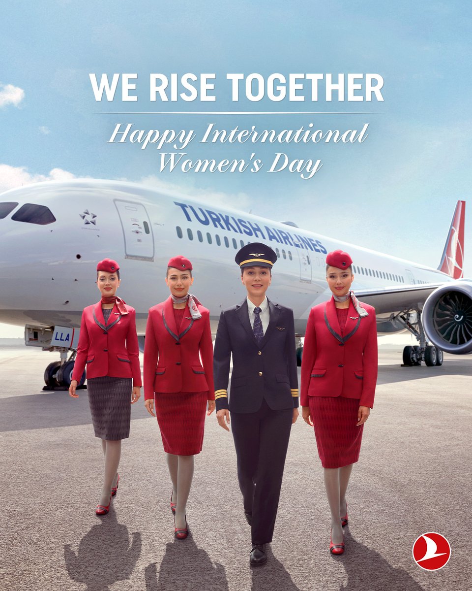 TurkishAirlines's tweet image. With courage in their hearts, women rise. 
And as #OneTeam, we soar higher together. ✈️
Happy International Women’s Day. 

#TurkishAirlines