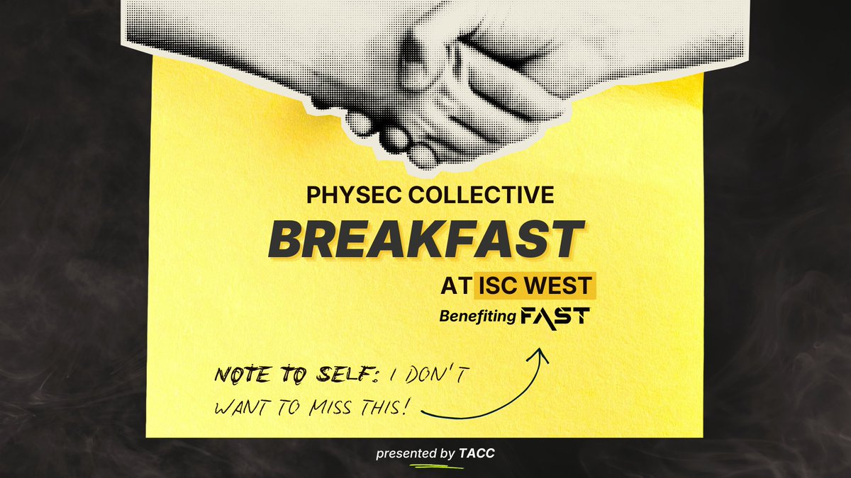 fastadvancing's tweet photo. 🥐March 25: Join us for the PhySec Collective Breakfast at #ISCWest!

☕At this community-first gathering, connect with leaders across the physical security ecosystem and give back in support of FAST.

📍Learn more &amp; RSVP: https://t.co/Dvvf8TxaT4 #securityindustry @ISCEvents https://t.co/DLQgSPhqoF