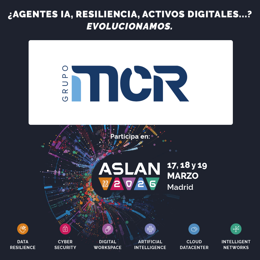 MCRinfo's tweet image. 📢 @MCRinfo  estará en Congreso &amp;amp; Expo #ASLAN2026 (17-19 marzo, @IFEMA Madrid).
📍 Stand 42 junto a nuestros #partners en la 33ª edición del evento que reunirá a miles de profesionales del sector tecnológico.
🎟️ Solicita tu entrada: bit.ly/4h0USWK
#ASLAN2026 #MCR