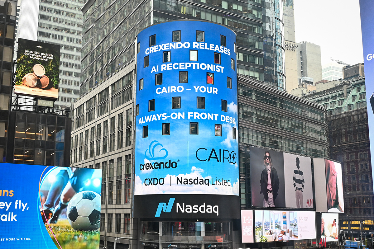 netsapiens's tweet photo. CAIRO is live on the iconic @Nasdaq billboard in Times Square. 🚀
A huge milestone for our AI platform and the team driving innovation in cloud communications.
#GenAI #CloudComms #Innovation #MSP #PoweredByNetSapiens $CXDO https://t.co/vJITDqwTPL