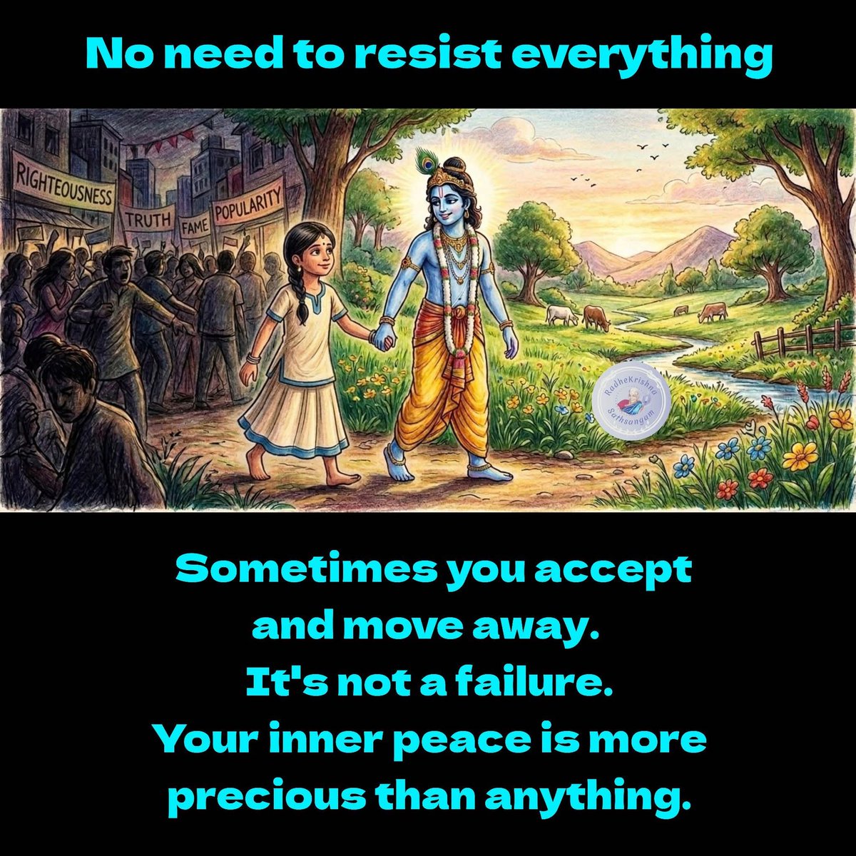 Gopalavallidas1's tweet photo. #Radhekrishna

#krishna #messages 14/2026

#krishnabhakti #krishnalove #krishnaconsciousness #krishnaquotes 

#nofailure #noresistance #DoNotResist #moveaway #innerpeace #precious https://t.co/9zyFzrkSuG