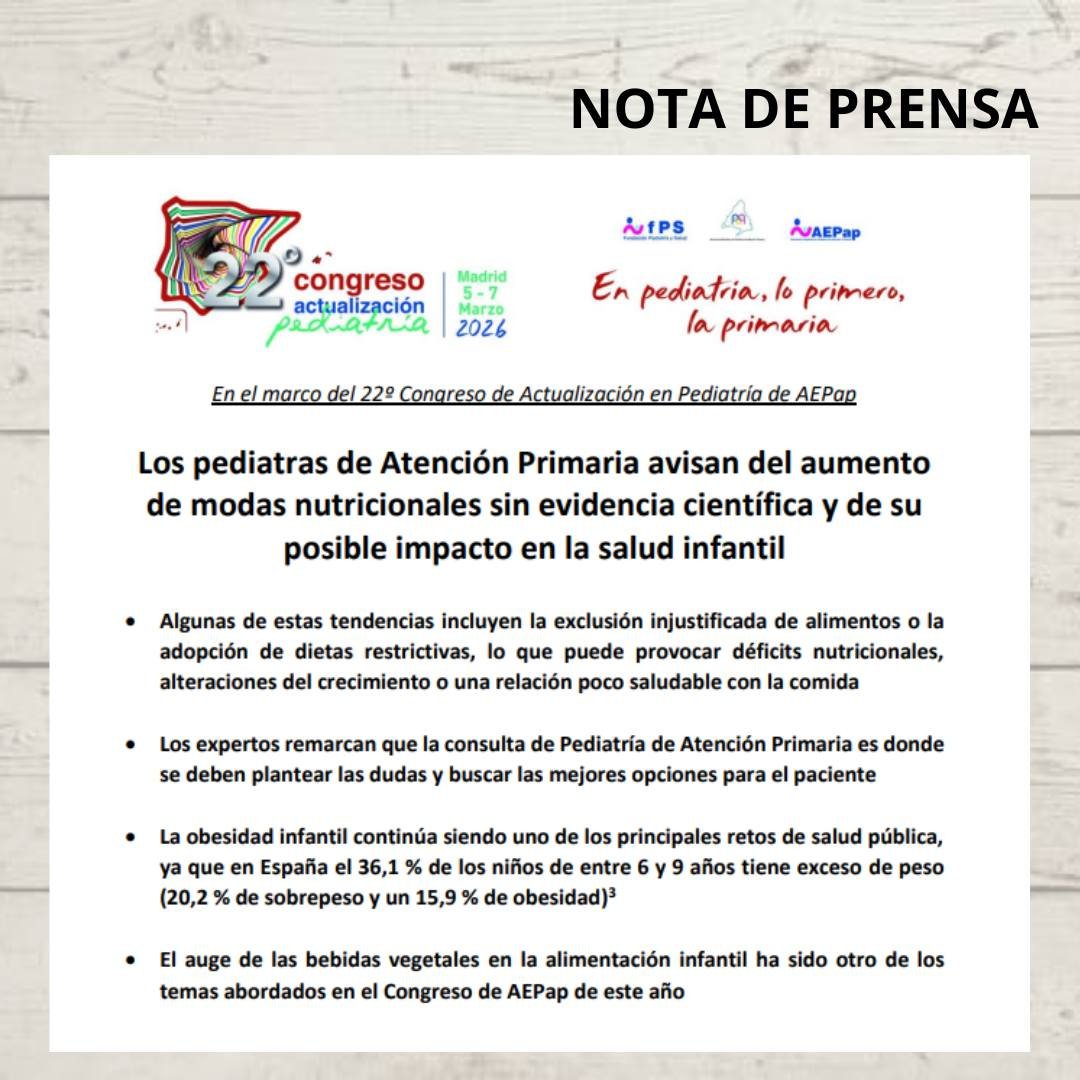 📷 "Los pediatras de Atención Primaria avisan del aumento de modas nutricionales sin evidencia científica y de su posible impacto en la salud infantil" <a href="/CongresoAEPap/">Congreso AEPAp</a> <a href="/MartaCastell7/">Marta Castell</a> <a href="/gastronut_aepap/">Gastro Nutri Endocrino AEPap</a> 
goo.su/0q46hLr #CongresoAEPap2026