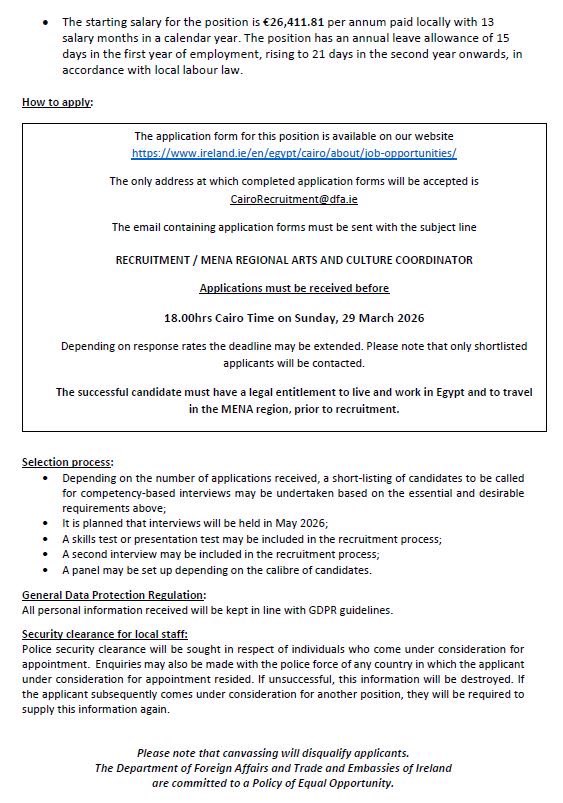 Embassy of Ireland Cairo tweet media