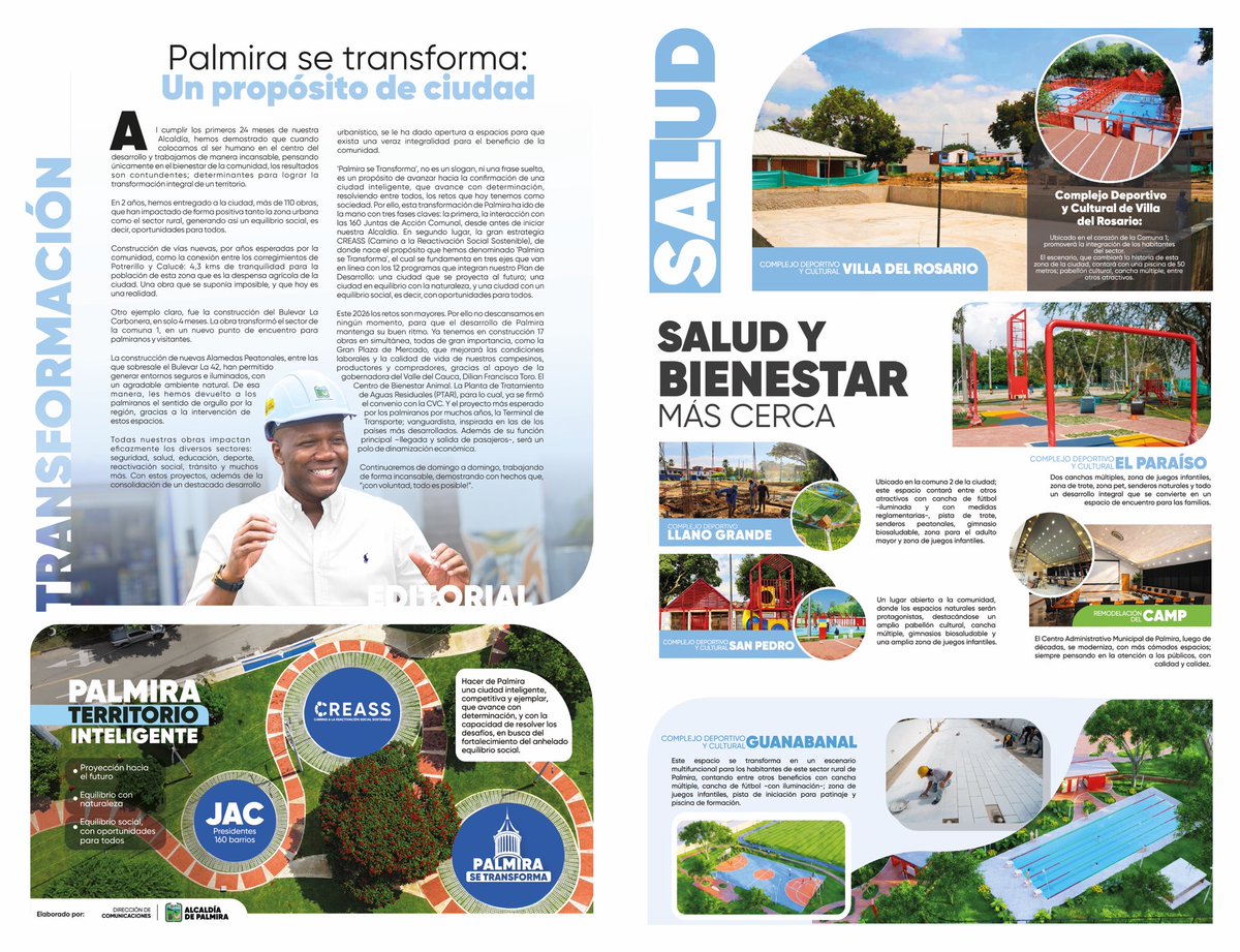 AlcaldiaPalmira's tweet photo. Conoce las noticias más importantes de nuestra #AlcaldiaPalmira encabeza de @victorramospal.

#PalmiraSeTransforma día a día 🔝 

Abrimos hilo 🧵 https://t.co/9ZgHTit7O1