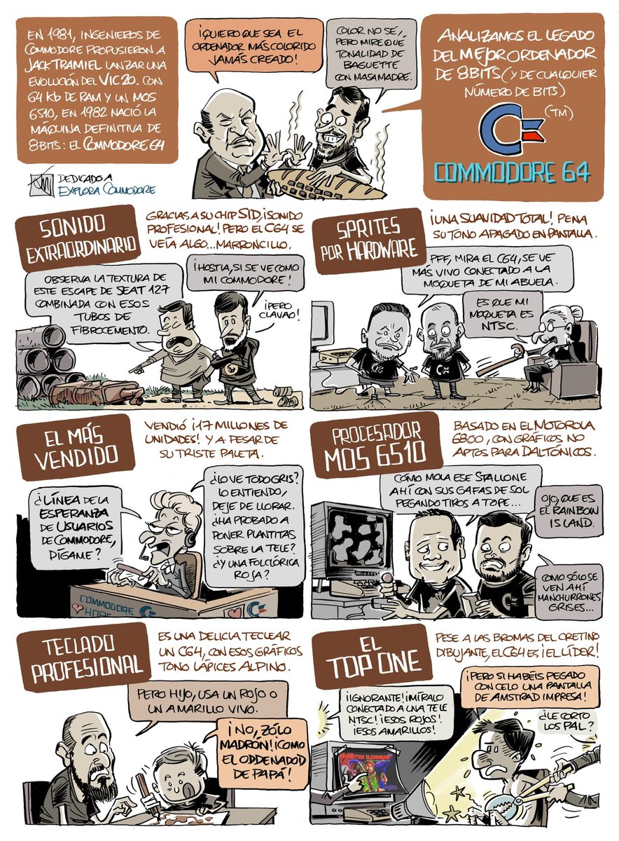 ¡Pon un poco de color en tu vida con el #commodore64! Un comic de <a href="/MicroHobbyPapel/">MicroHobby</a>. #c64
