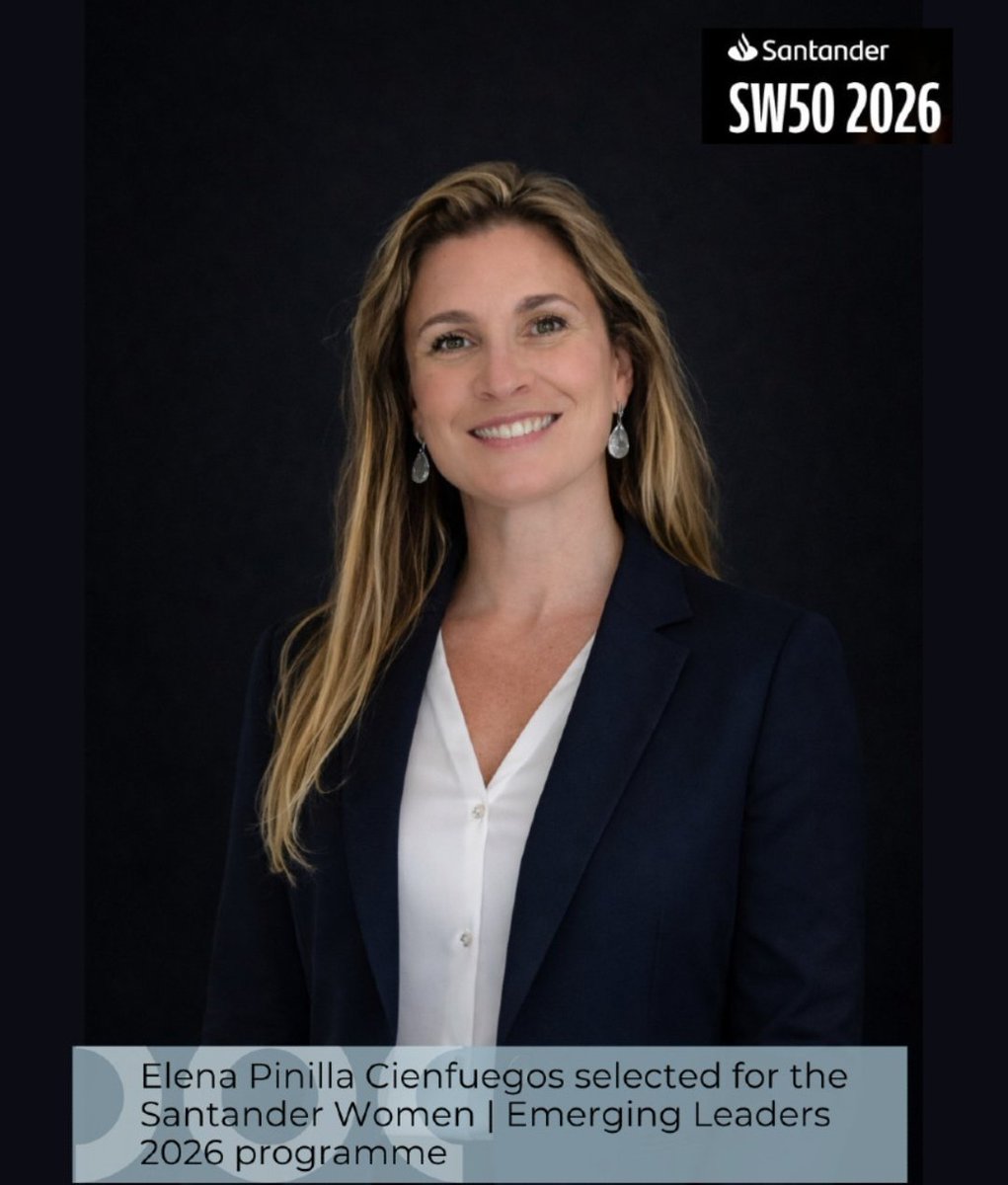 GEFES_RSEF's tweet photo. 👏👏👏 Congratulations to our own Elena Pinilla Cienfuegos @epcienfuegos, #GEFES member and vice president of the @RSEF_ESP, on being recognized as one the 50 emerging women leaders in Spain by the Santander Open Academy, SW50 Santander Women | Emerging Leaders 2026 🤗 https://t.co/D4kRm3XcHX
