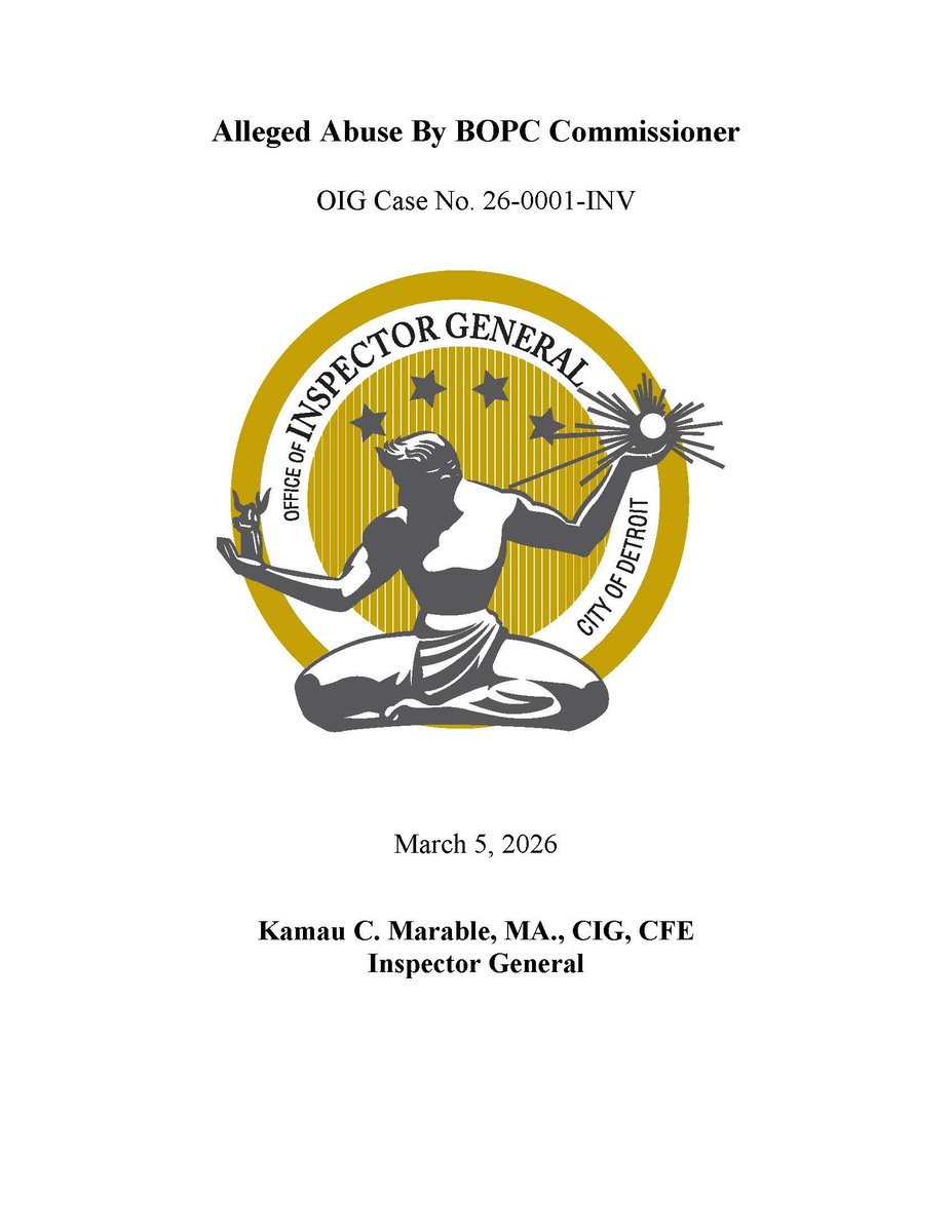 City of Detroit Office of Inspector General tweet media