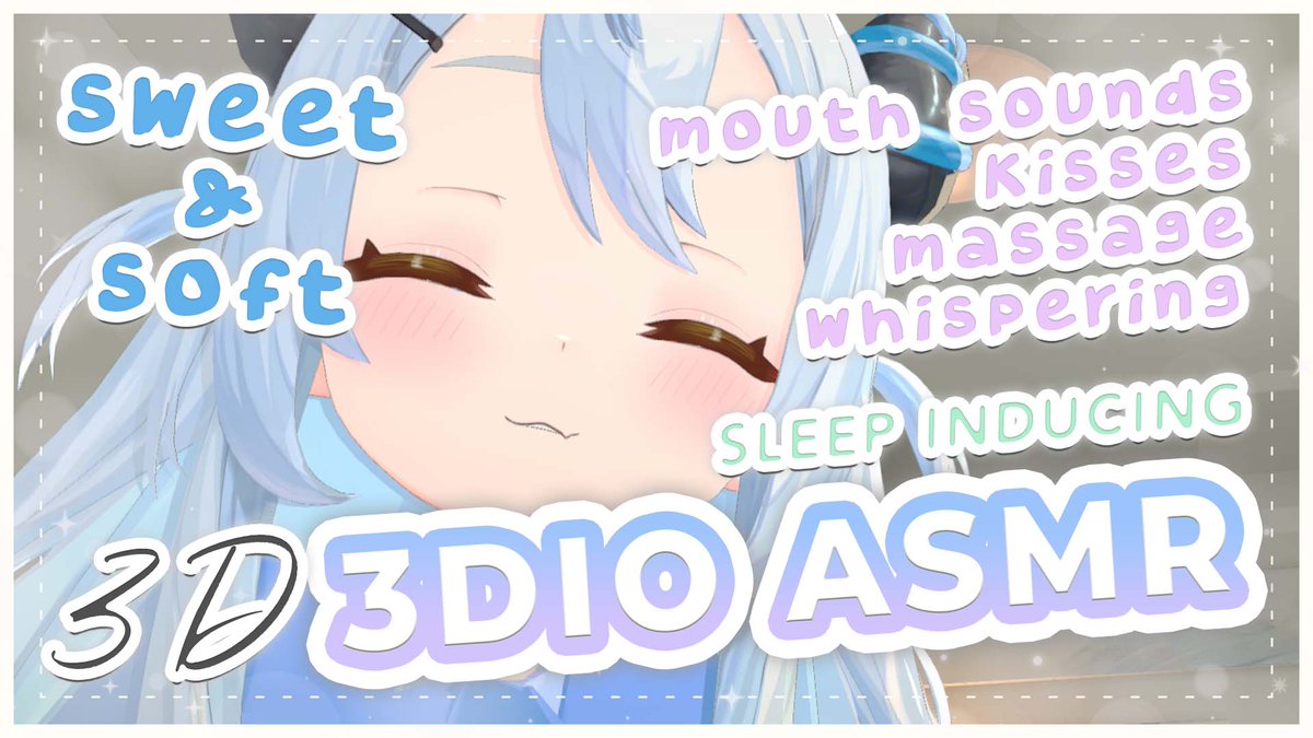 ㅤ𝗦𝗧𝗥𝗘𝗔𝗠 𝗔𝗡𝗡𝗢𝗨𝗡𝗖𝗘𝗠𝗘𝗡𝗧
⸸ ────────────────── ⸸

▸ 🖥️ 3DIO ASMR
▸ 🔗 youtube.com/live/bsiLdvHxl…

Come snuggle with me!🩵
Ear massage, mouth sounds, kisses, lots of whispering with lots and lots of sweet tingles! Best care ever, aku↝!! 👂✨