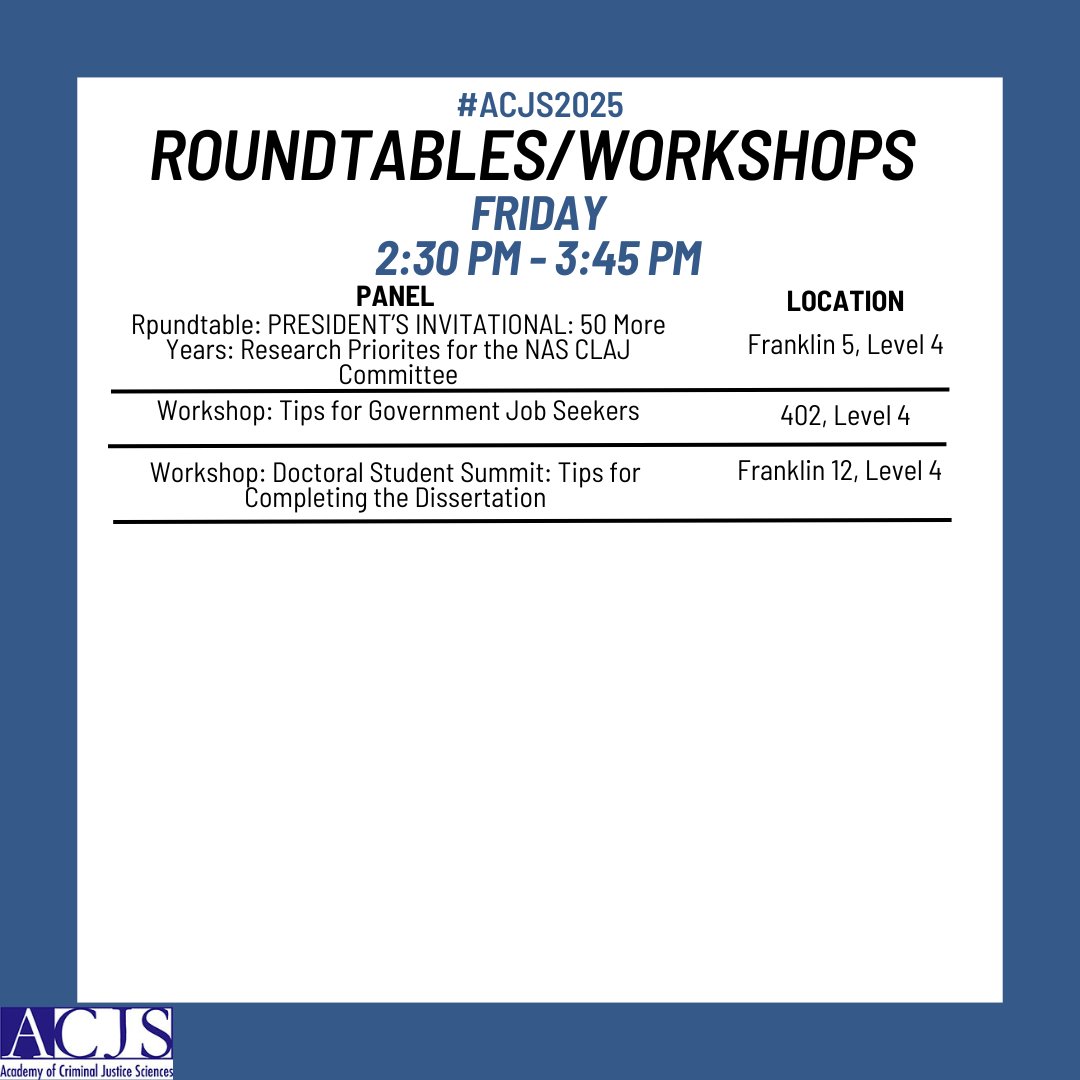 Academy of Criminal Justice Sciences tweet media