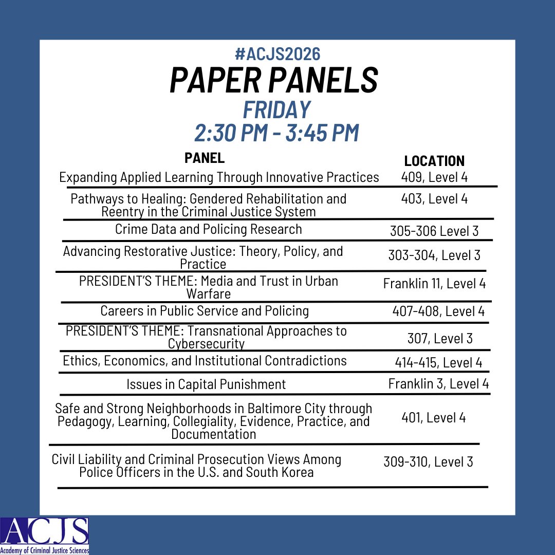 Academy of Criminal Justice Sciences tweet media