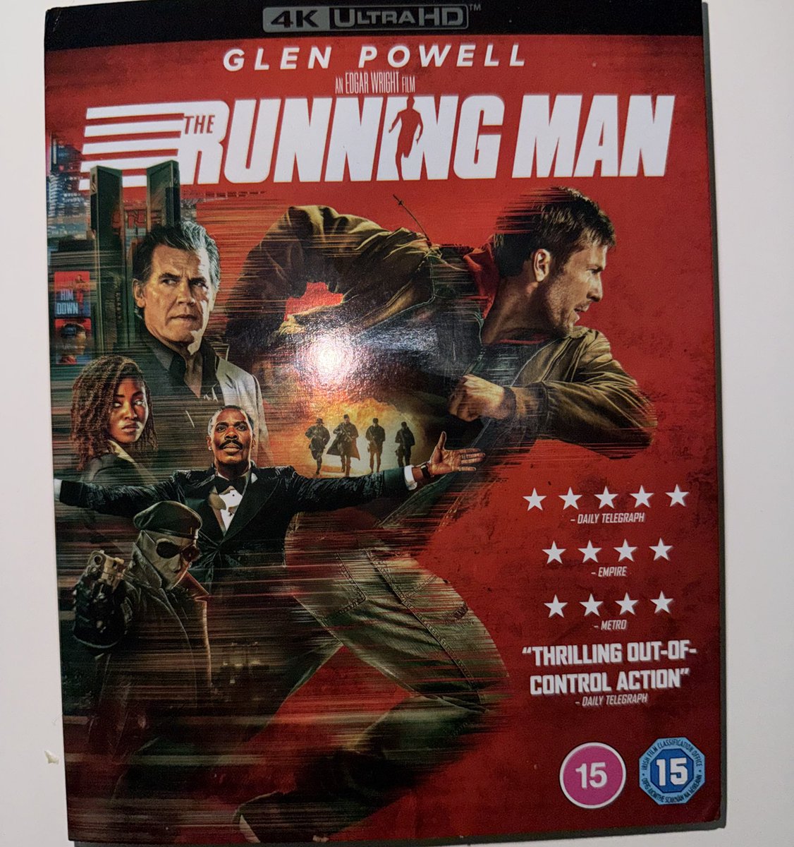 DanielMazz1's tweet photo. Thanks @ParamountPics for my 4K bluray of #RunningManMovie The @RunningManMovie is a fun, action-packed survival story set in a fantastic world. The Bluray is packed with extras from stunts, extended scenes, full TV eps &amp; more. It was so interesting &amp; makes it worth the purchase! https://t.co/2fwncG7a4L